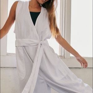 Free People Movement Jumpsuit Find The Chi In White Relaxed Bow S